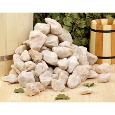 Камень Белый кварцит “Горячий лед” обвалованный 20 кг